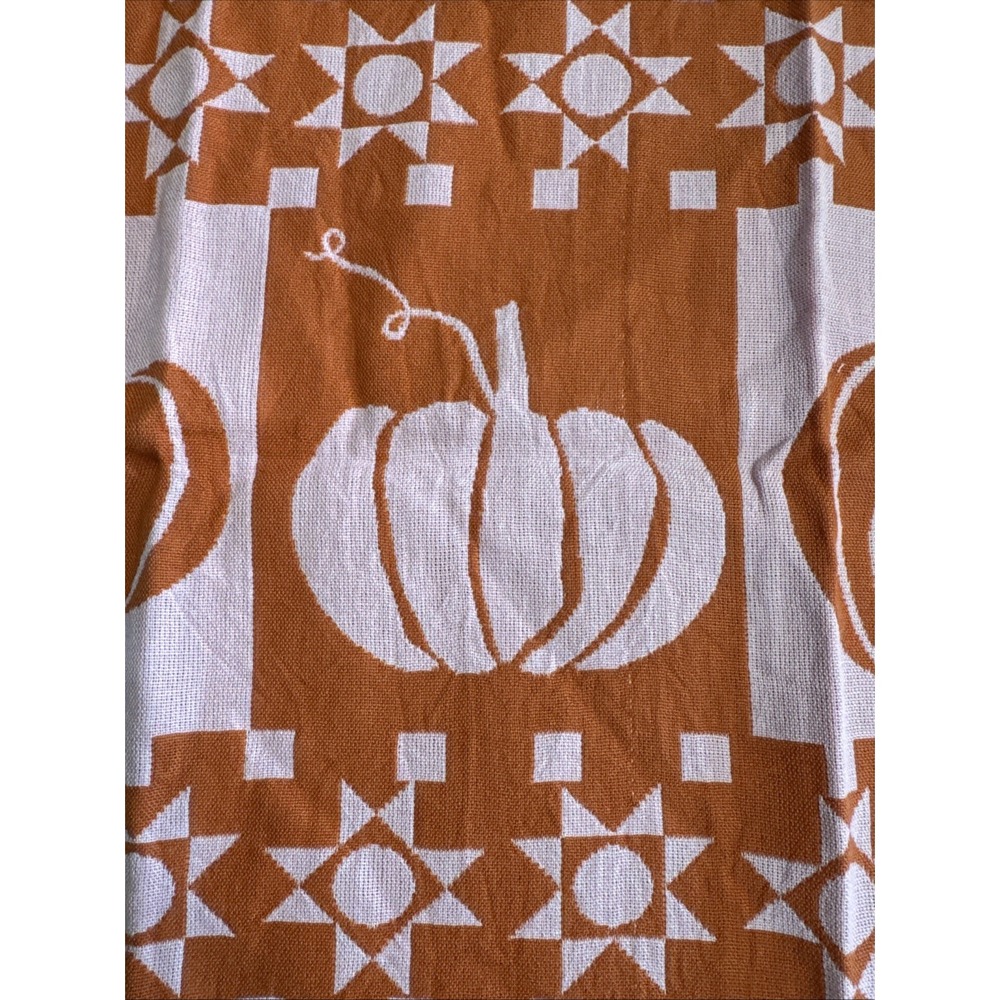 Anthropologie Danika Kitchen Towel Dish Tea Scandi Modern Pumpkin Geometric‎